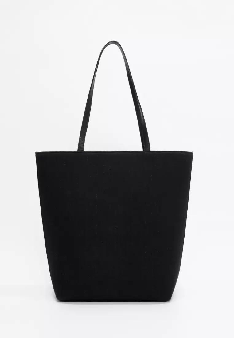 1 People Monte Carlo Organic Cotton Tote Bag in Oyster Black