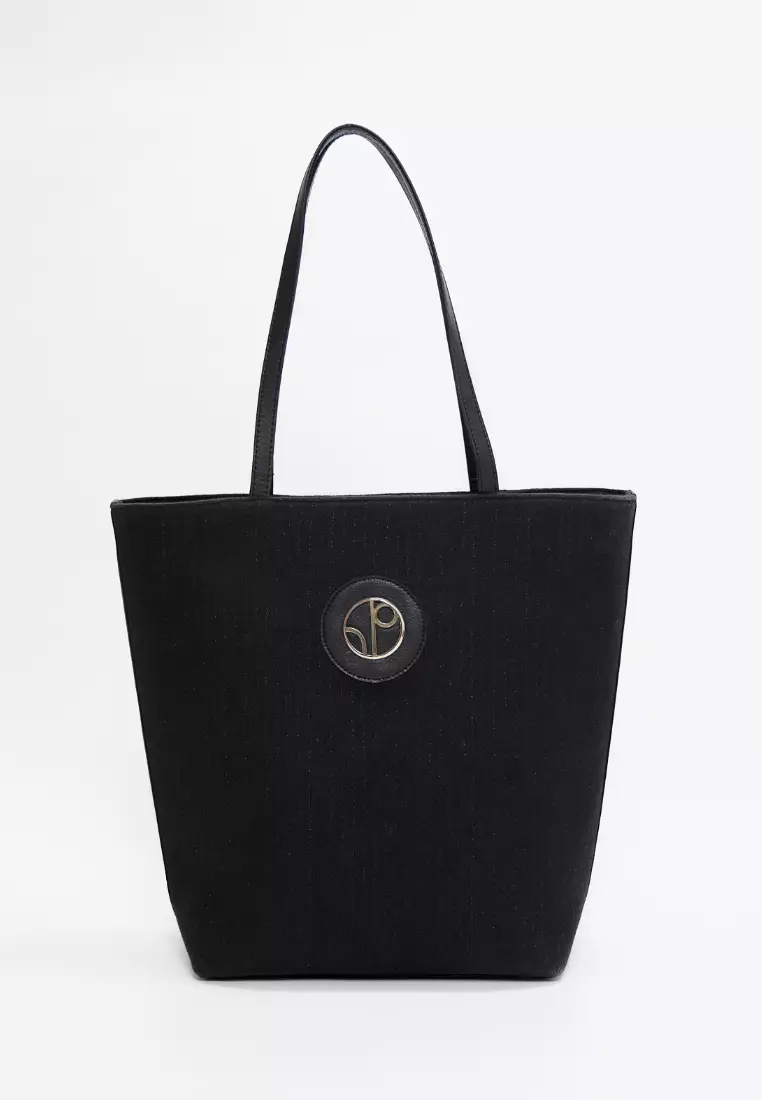 1 People Monte Carlo Organic Cotton Tote Bag in Oyster Black