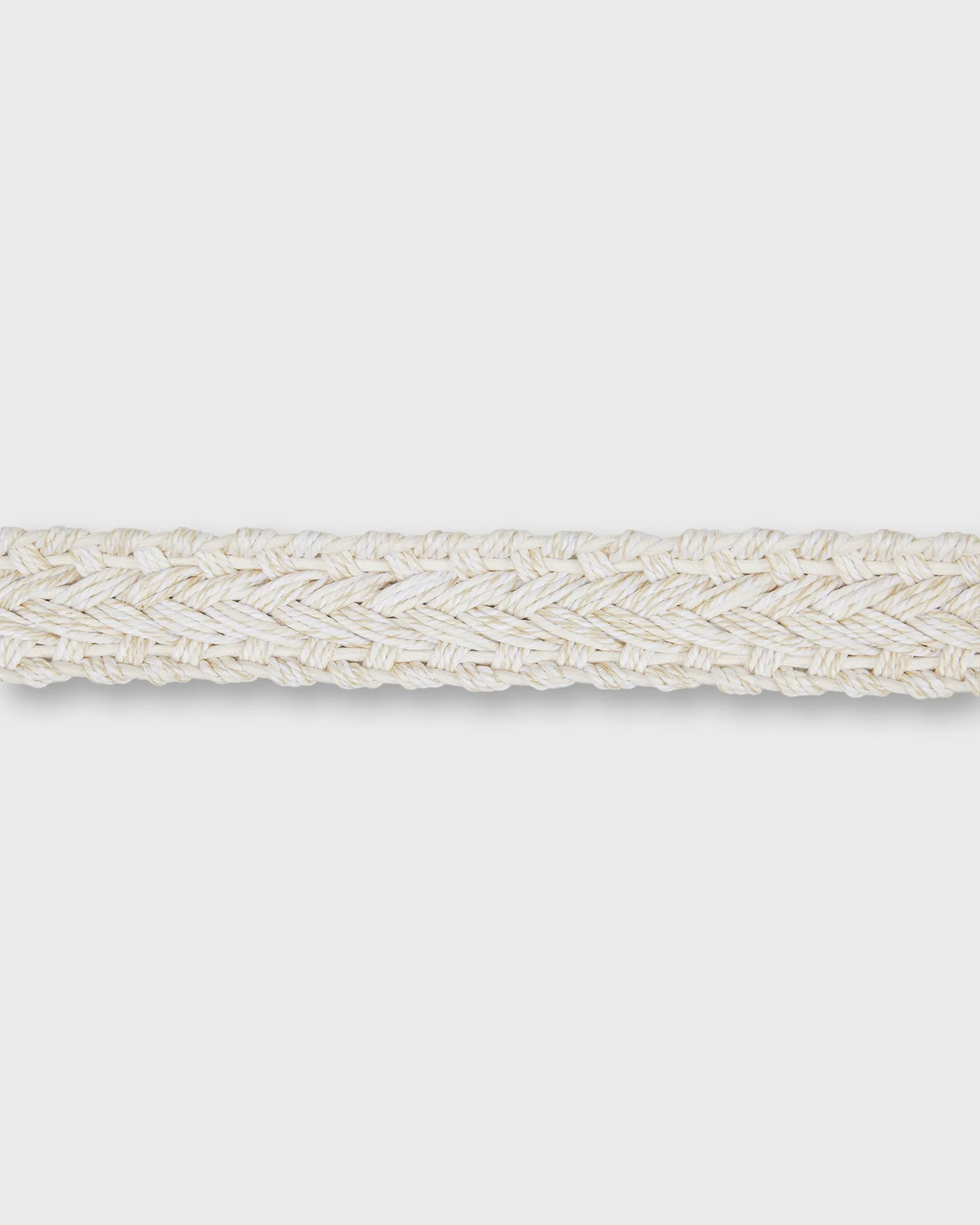 1 Woven Double O-Ring Belt in Bone Cotton