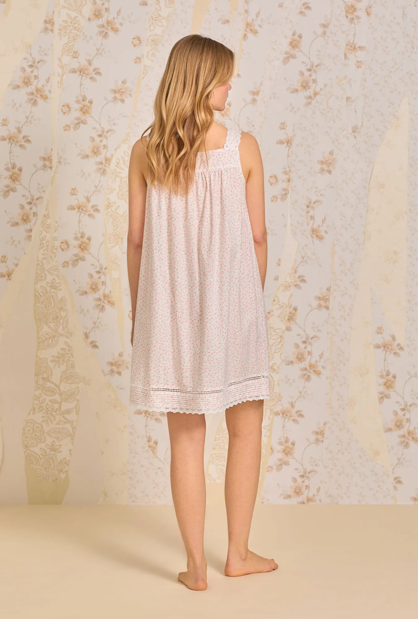 Apricot Floral Eileen Cotton Woven Chemise