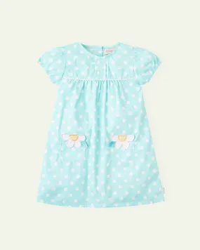 Aqua Polka Dots Dress