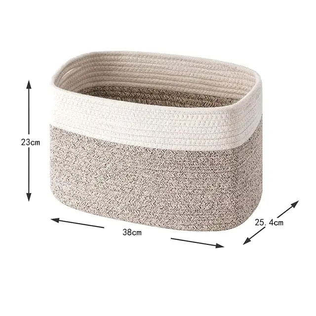 Ashore Shop Classic Rope Woven Style Basket Storage Container