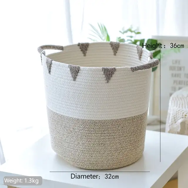 Ashore Shop Classic Rope Woven Style Basket Storage Container