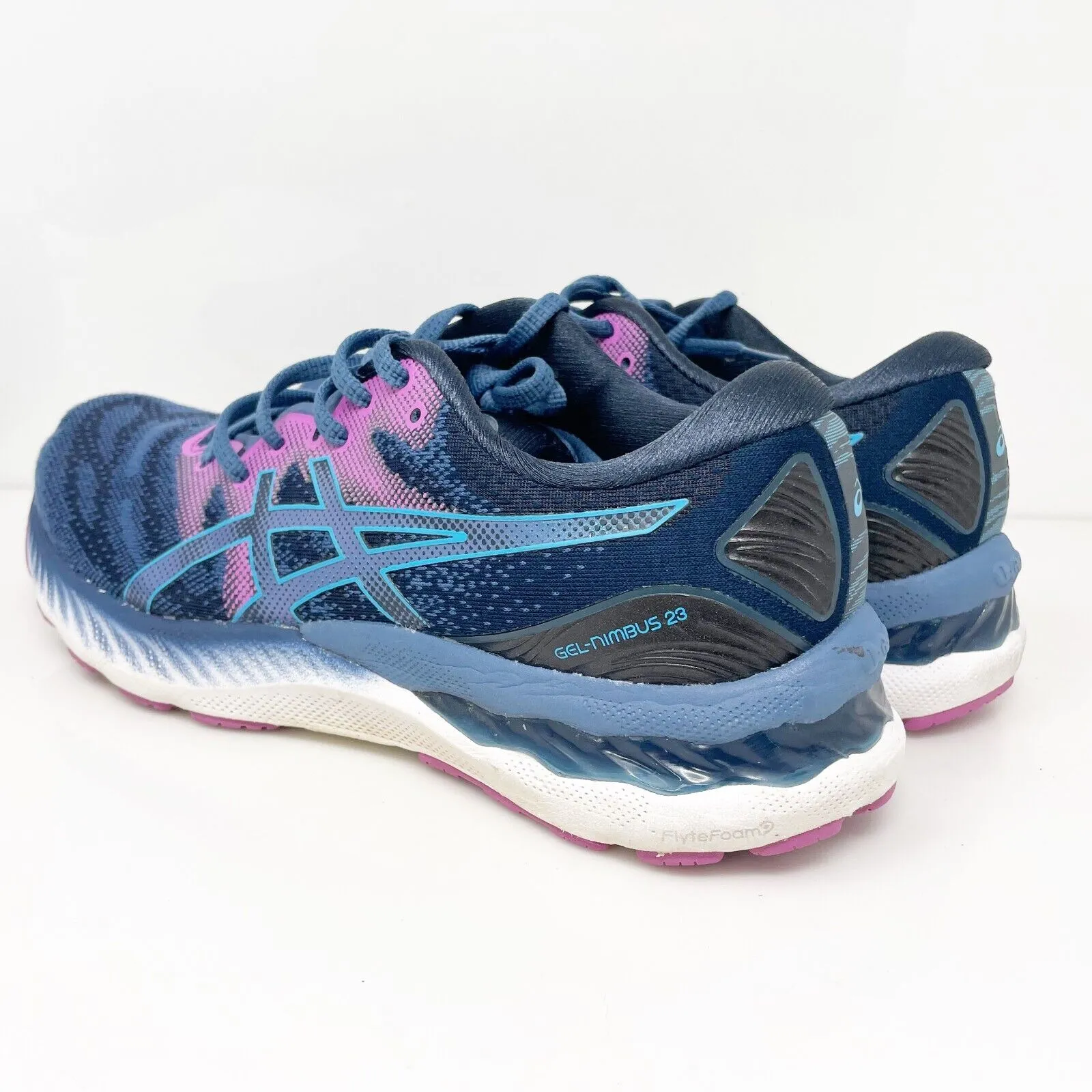 Asics Womens Gel Nimbus 23 1012A885 Blue Running Shoes Sneakers Size 10