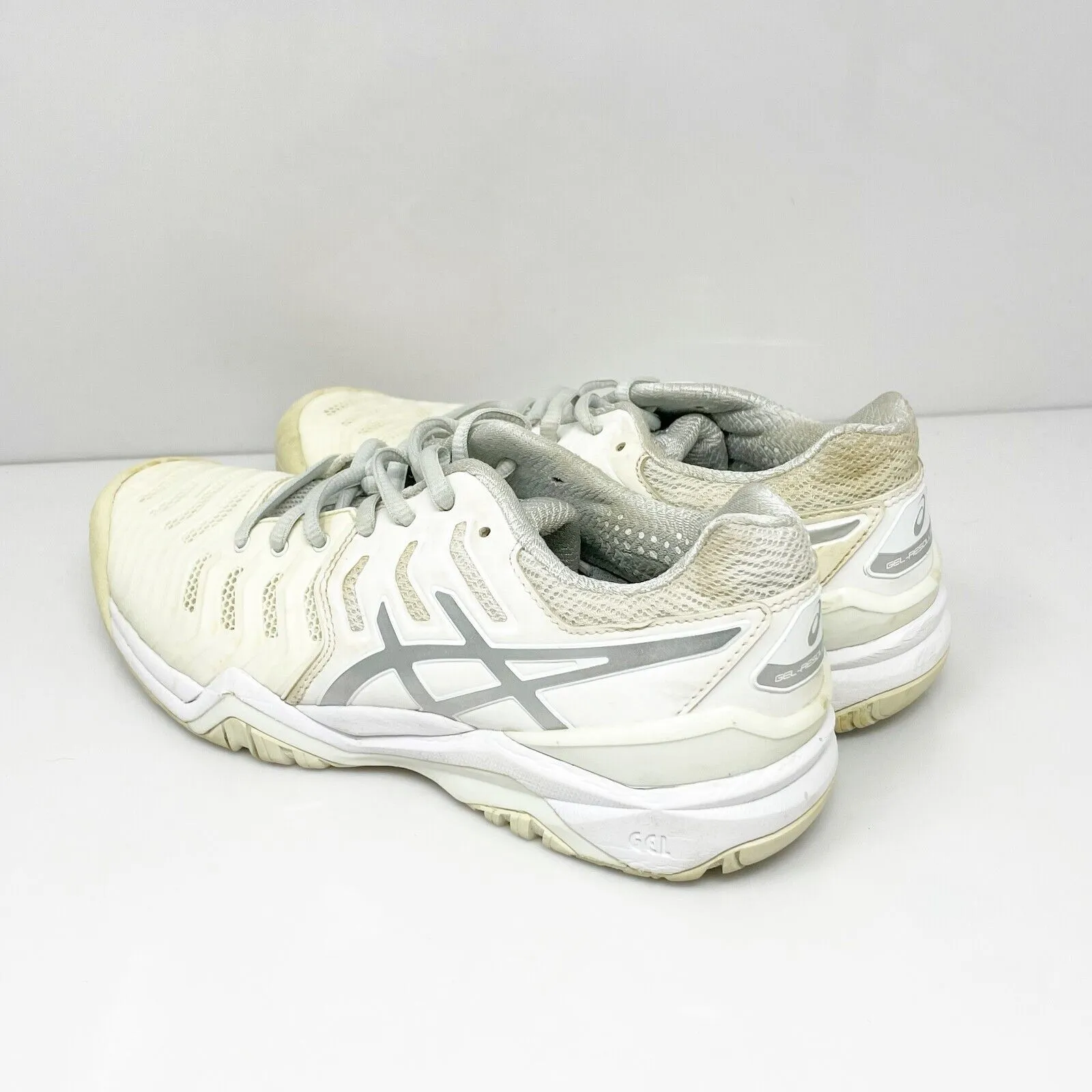 Asics Womens Gel Resolution 7 E751Y White Running Shoes Sneakers Size 7