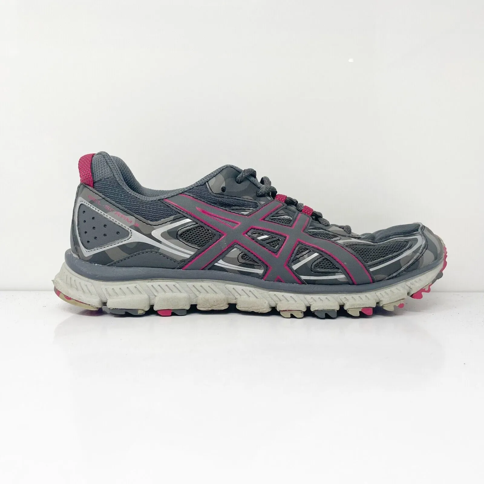 Asics Womens Gel Scram 3 T6K7N Gray Running Shoes Sneakers Size 9