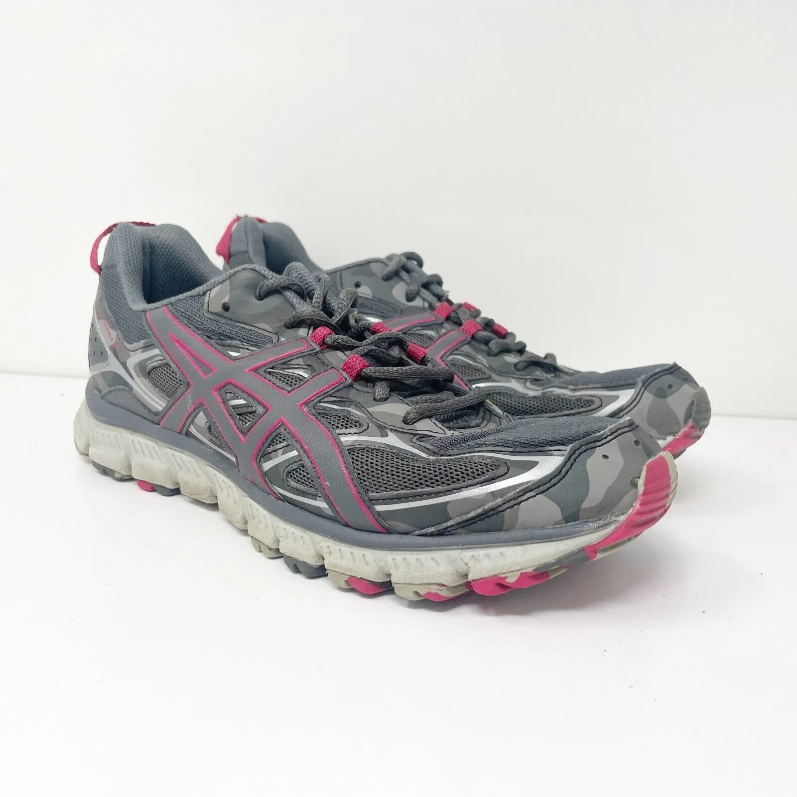 Asics Womens Gel Scram 3 T6K7N Gray Running Shoes Sneakers Size 9