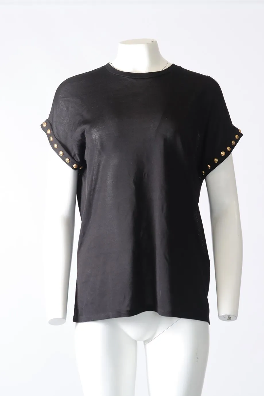 BALMAIN COTTON JERSEY TOP FR 38 UK 10