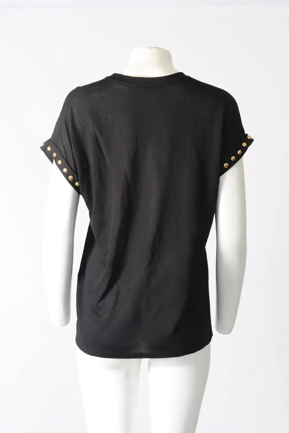 BALMAIN COTTON JERSEY TOP FR 38 UK 10