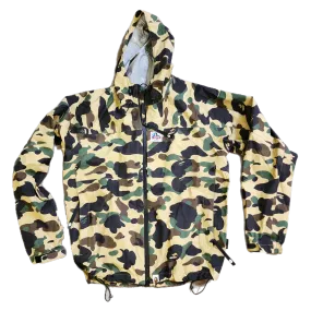 Bape Yellow Camo Trench Coat - Size Large