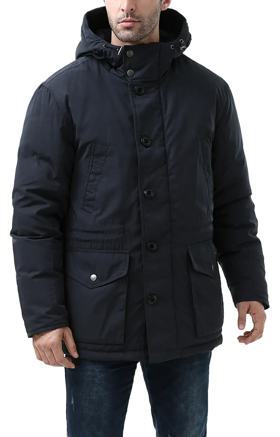 BGSD Men's Tommy Hooded Waterproof Down Parka Coat