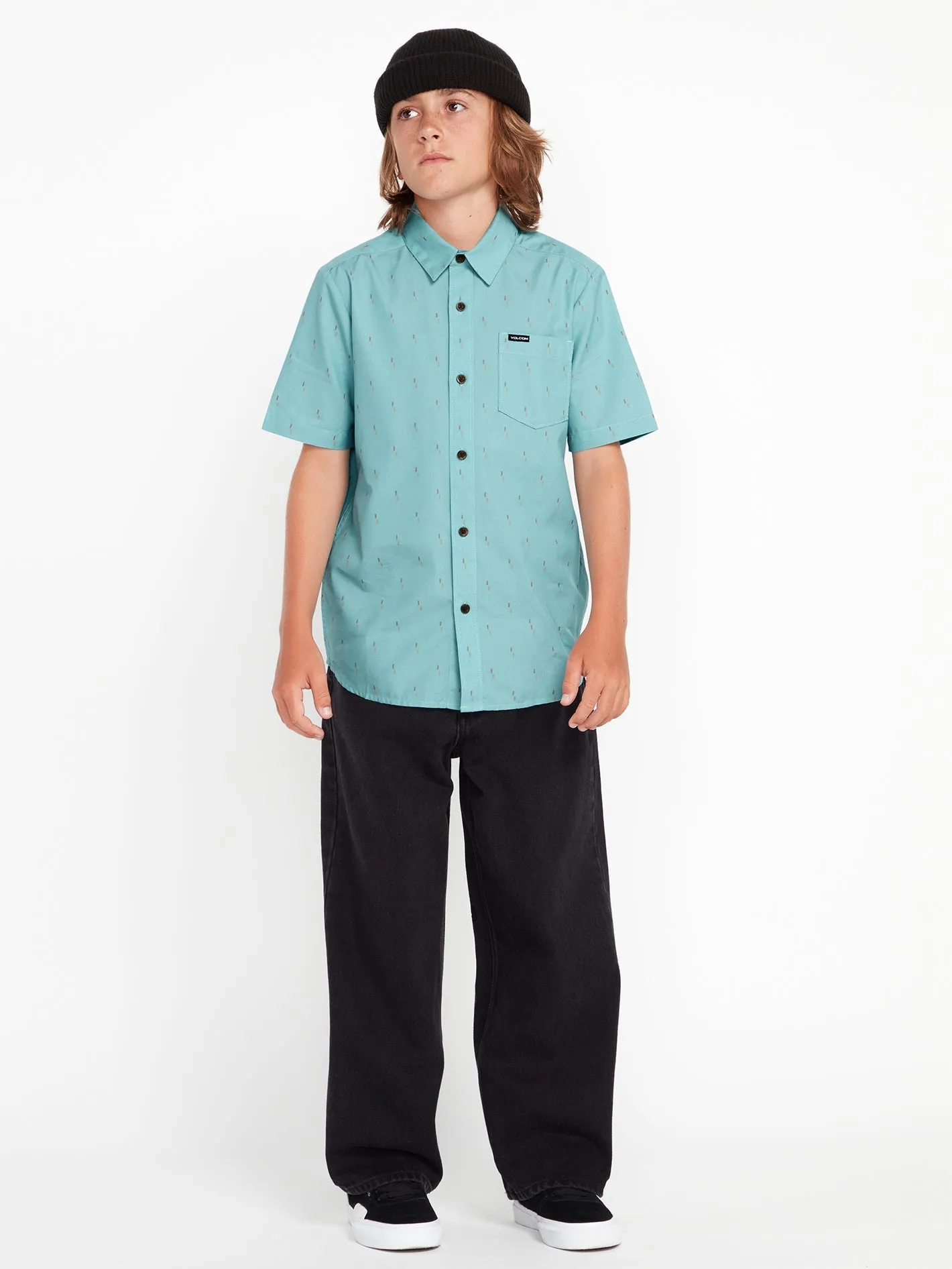 Big Boys Graffen Short Sleeve Shirt - Cali Blue Heather