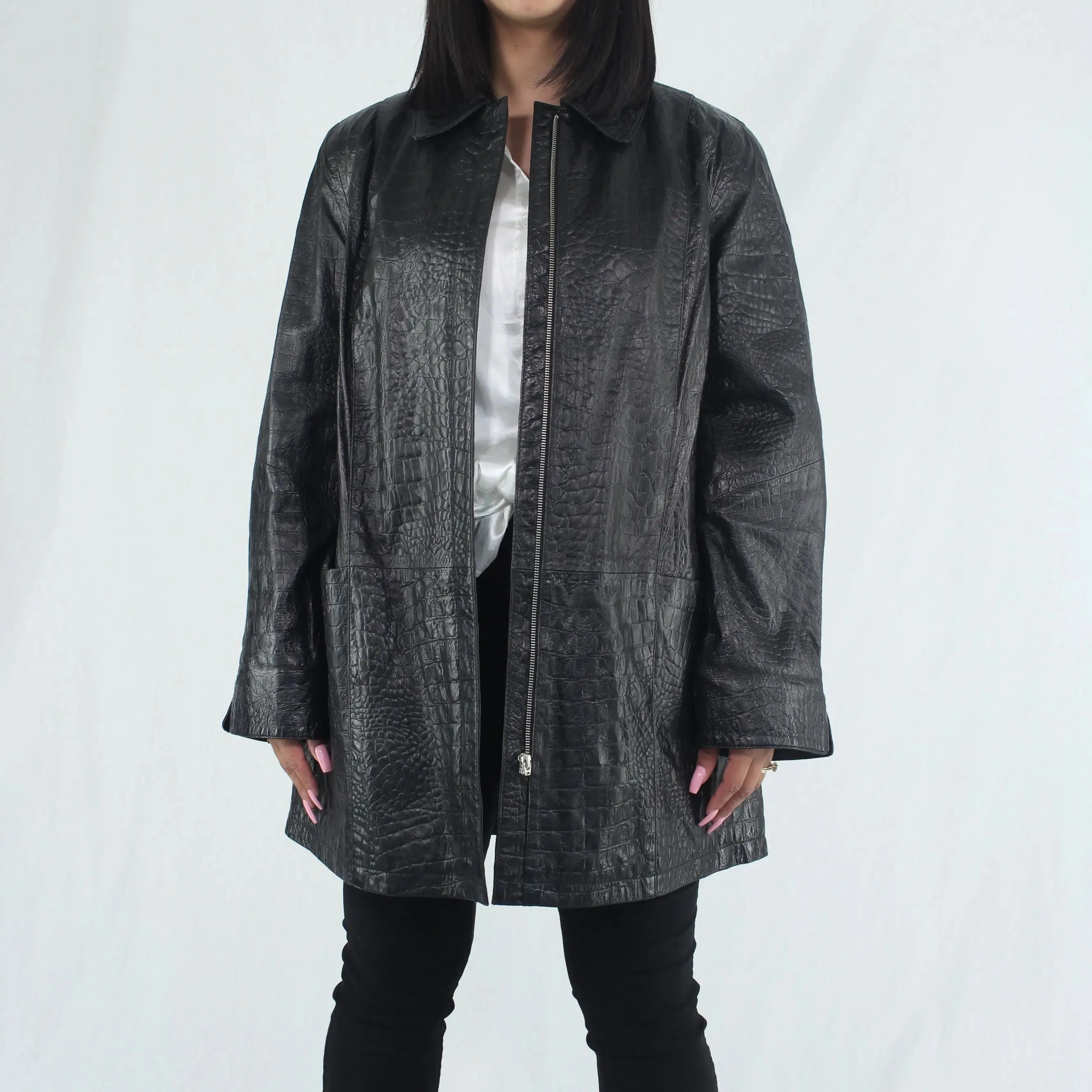 Black Leather Coat | ThriftTale