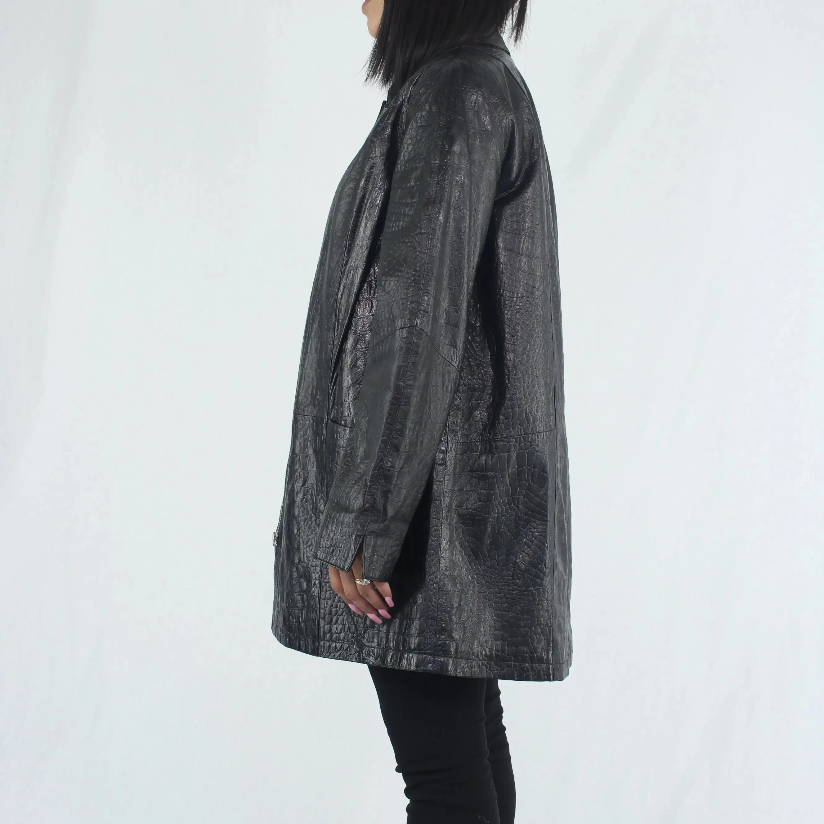 Black Leather Coat | ThriftTale