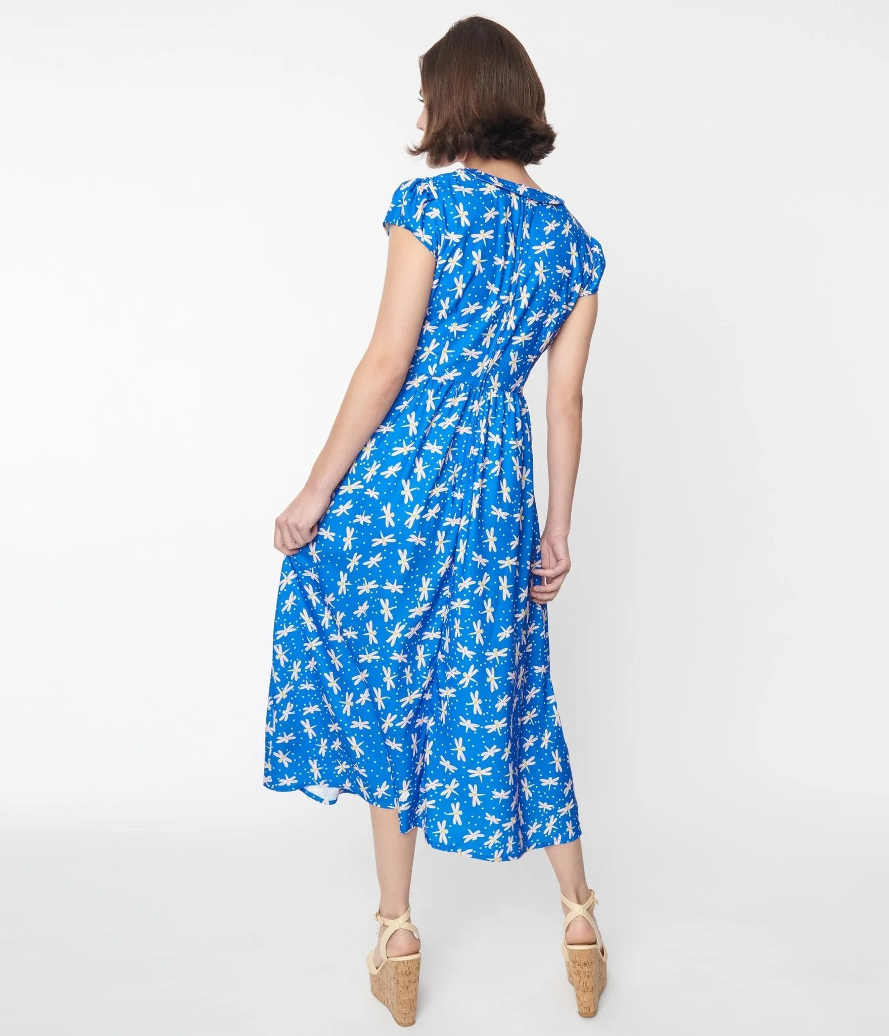 Blue Dragonfly Heather Midi Dress