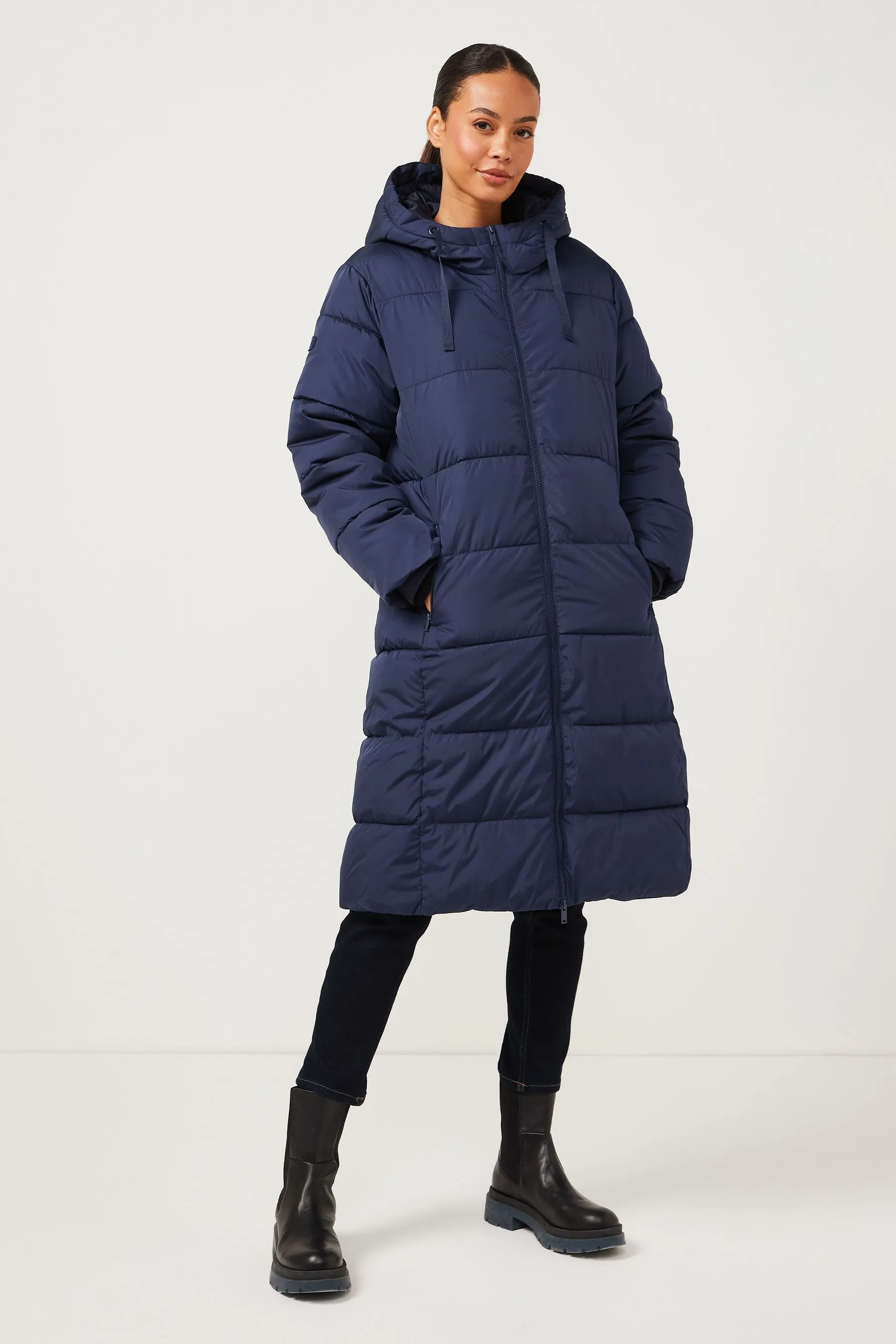 Blue Long Puffer Coat