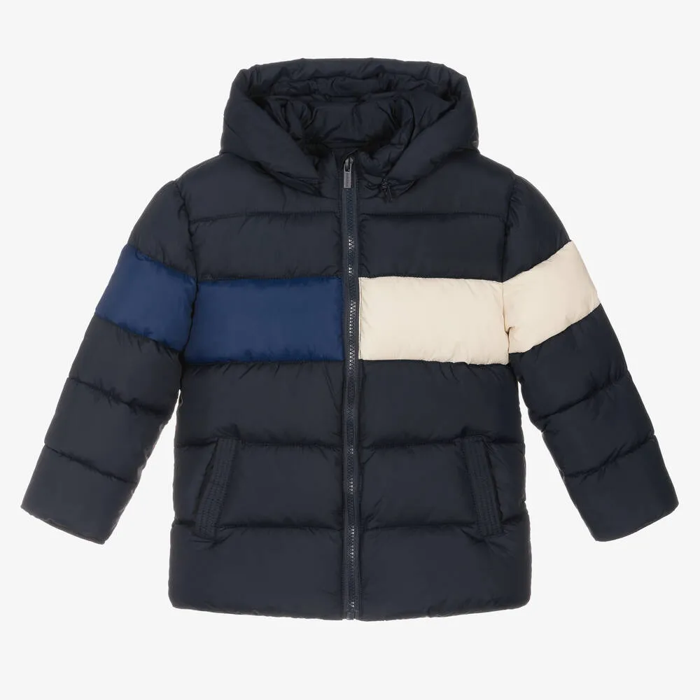 Boys Blue Puffer Coat 