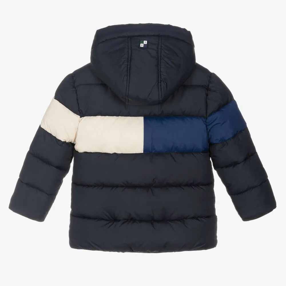 Boys Blue Puffer Coat 