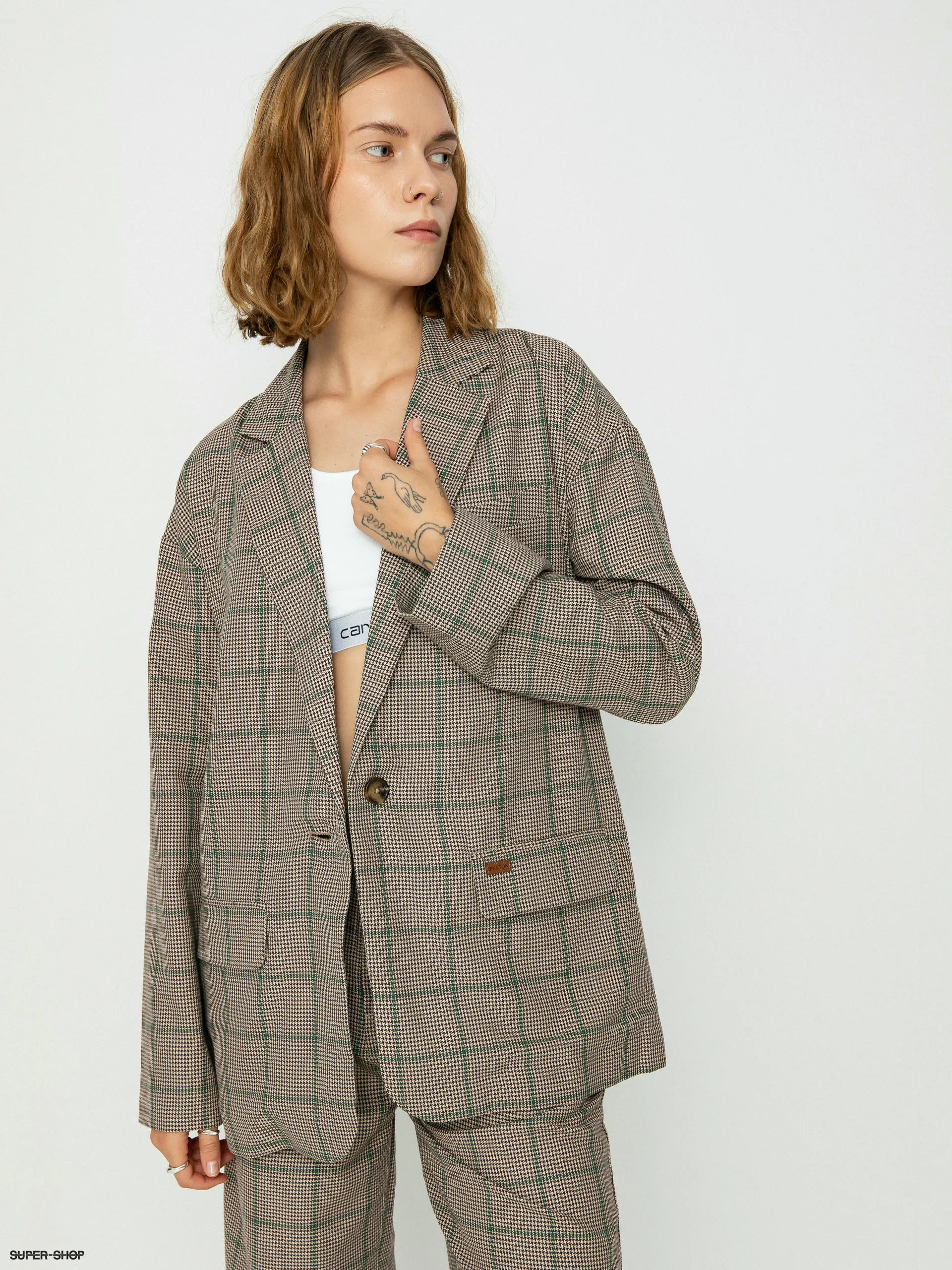 Brixton Axl Oversized Blazer Jacket Wmn (sesame/seal brown)