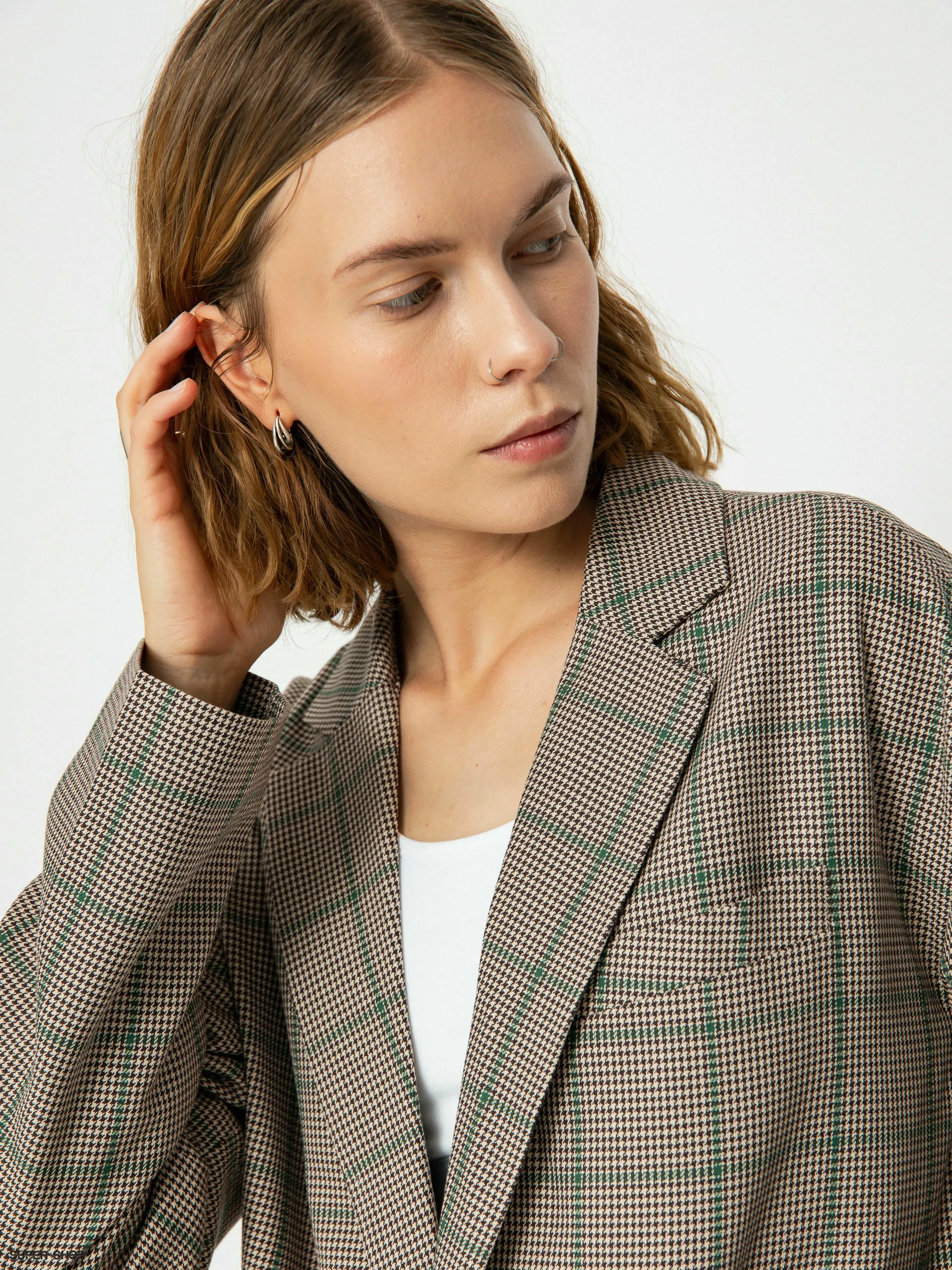 Brixton Axl Oversized Blazer Jacket Wmn (sesame/seal brown)