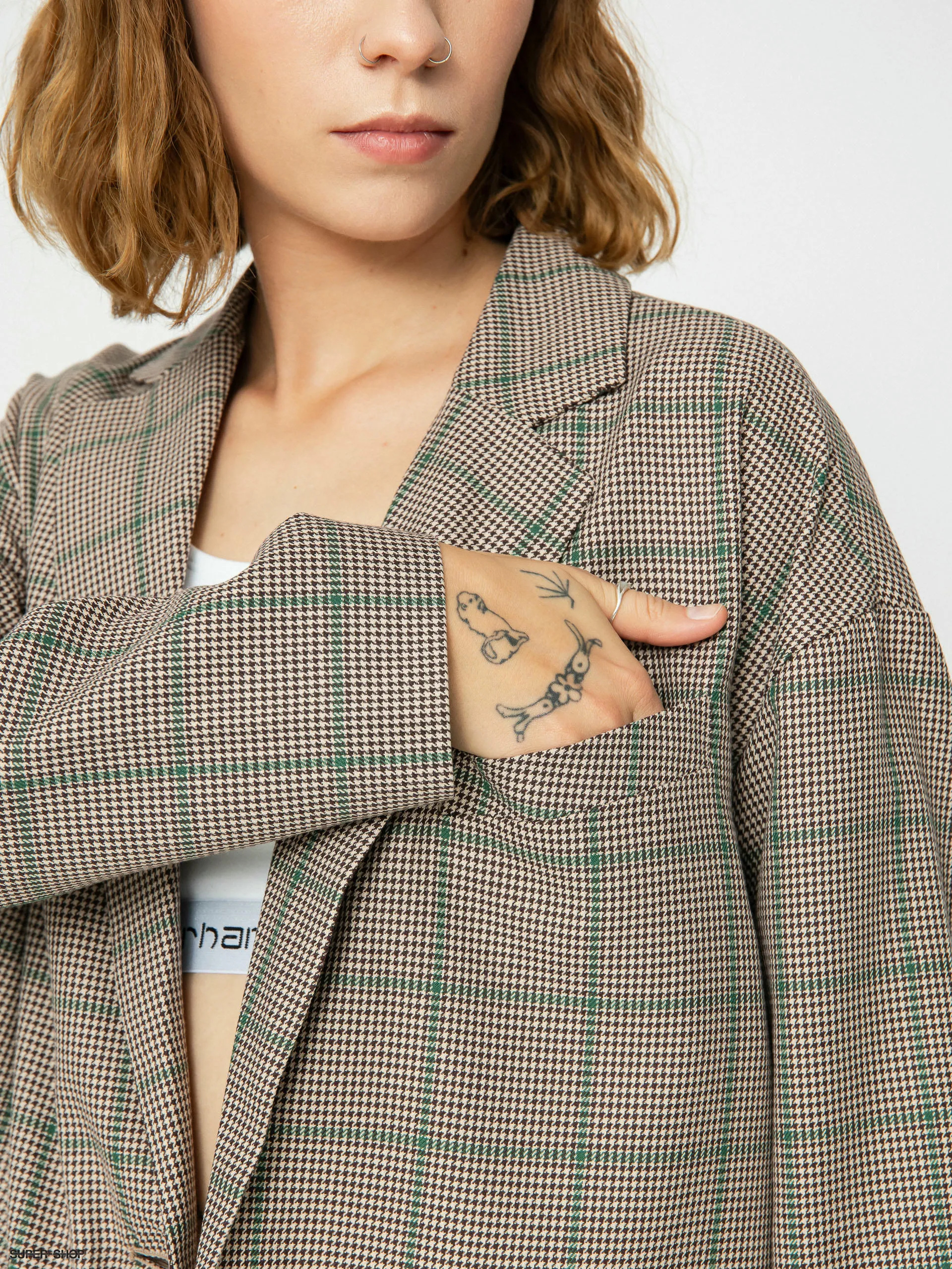 Brixton Axl Oversized Blazer Jacket Wmn (sesame/seal brown)