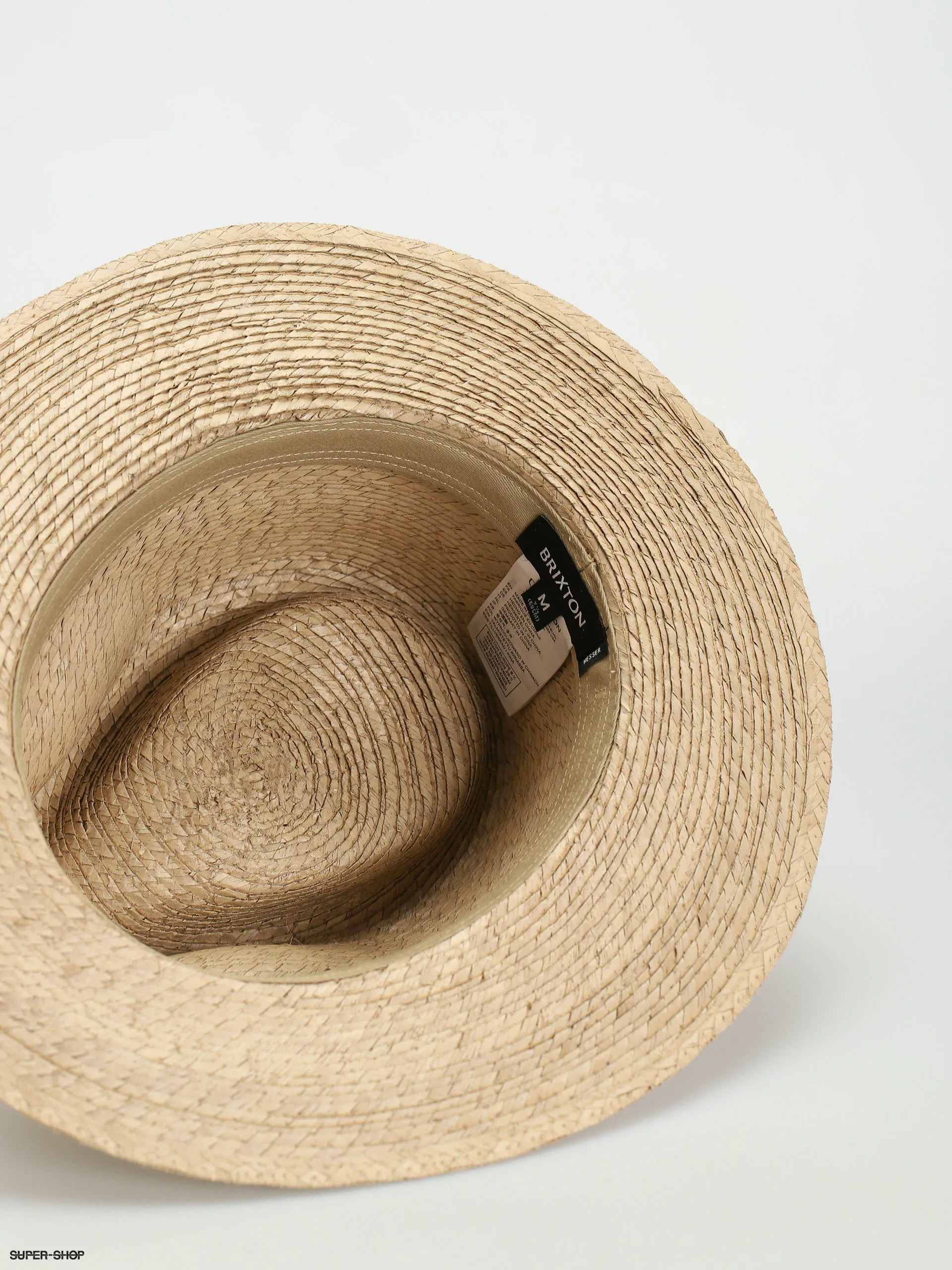 Brixton Messer Western Straw Fedora Hat (sand)