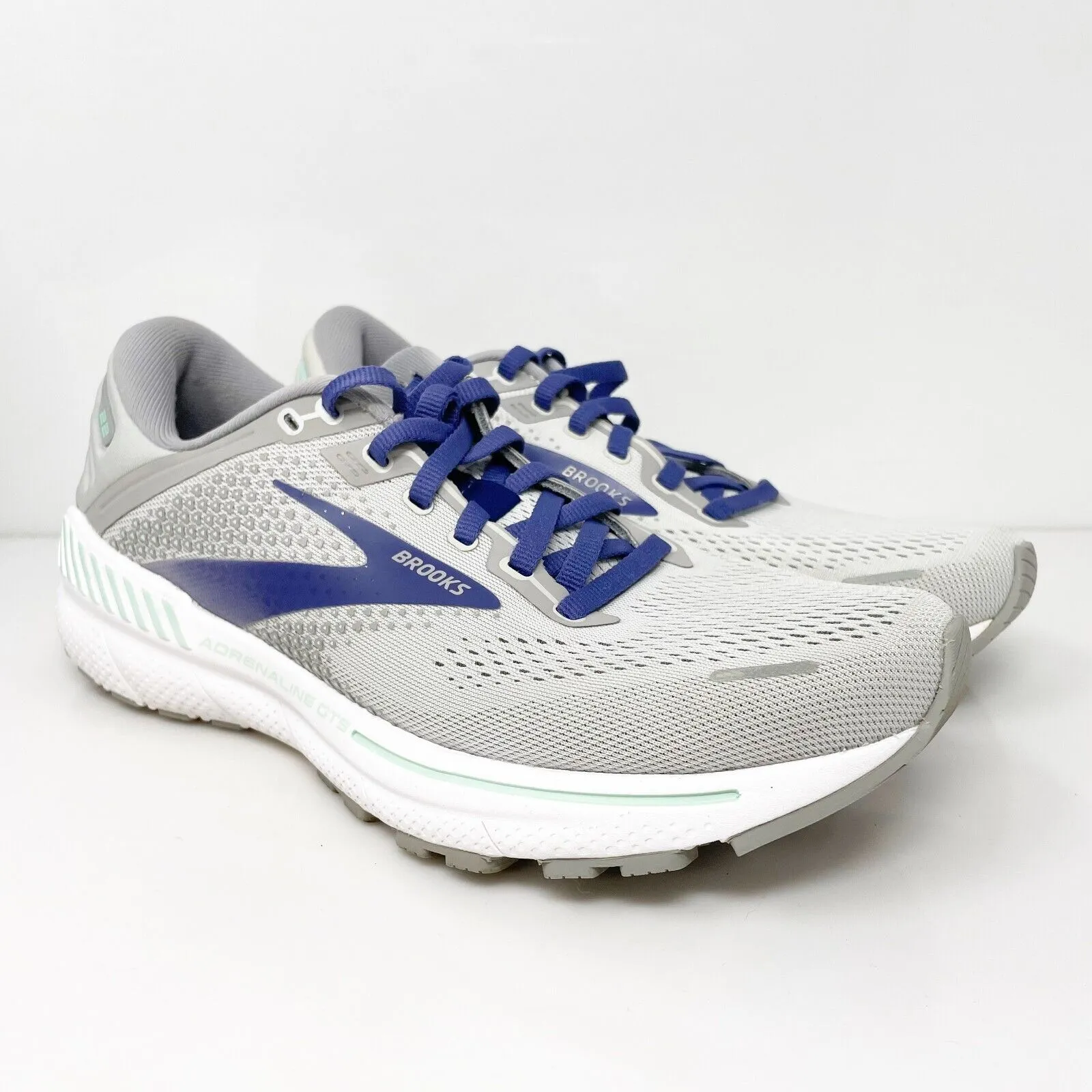 Brooks Womens Adrenaline GTS 22 1203531B045 Gray Running Shoes Sneakers Size 9 B