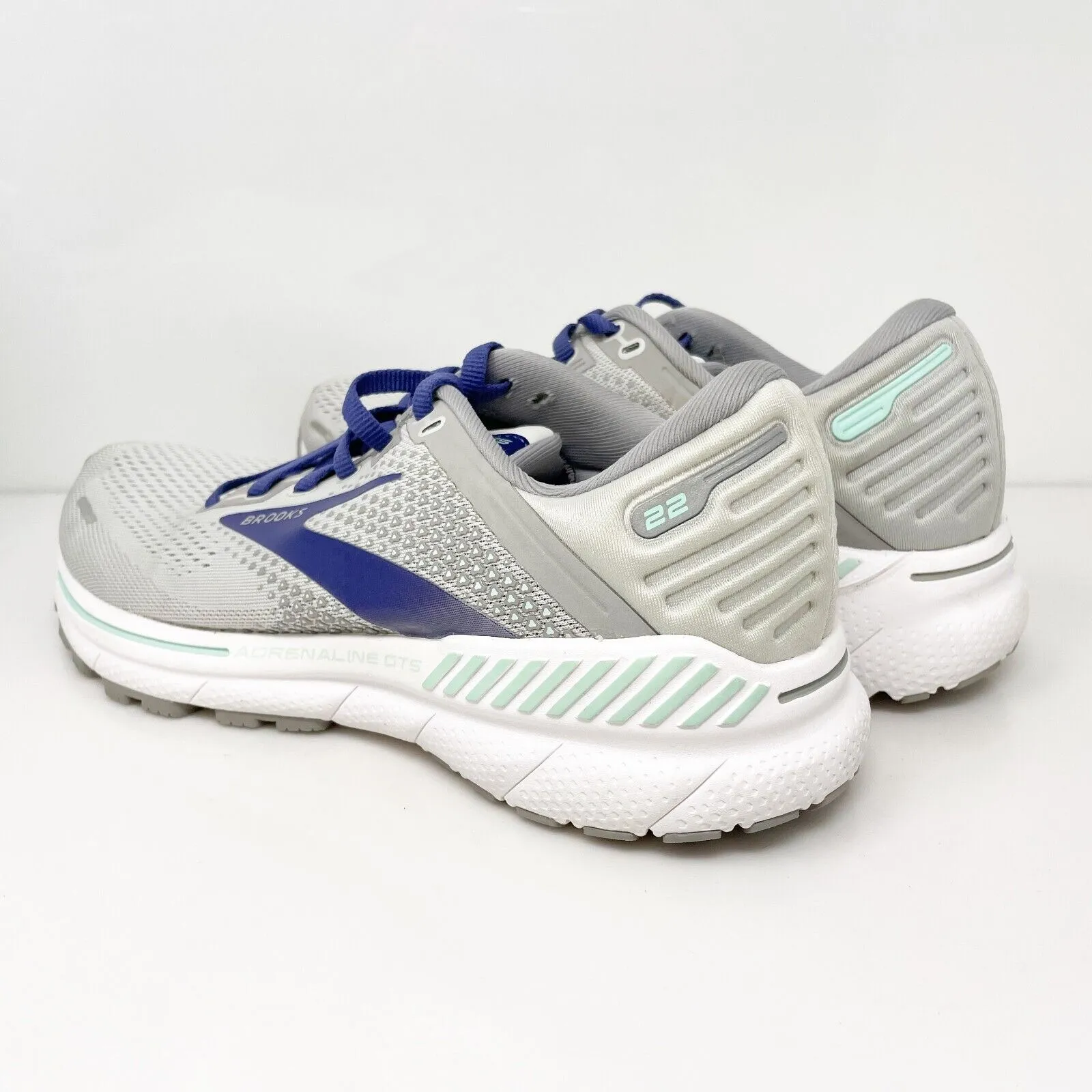 Brooks Womens Adrenaline GTS 22 1203531B045 Gray Running Shoes Sneakers Size 9 B