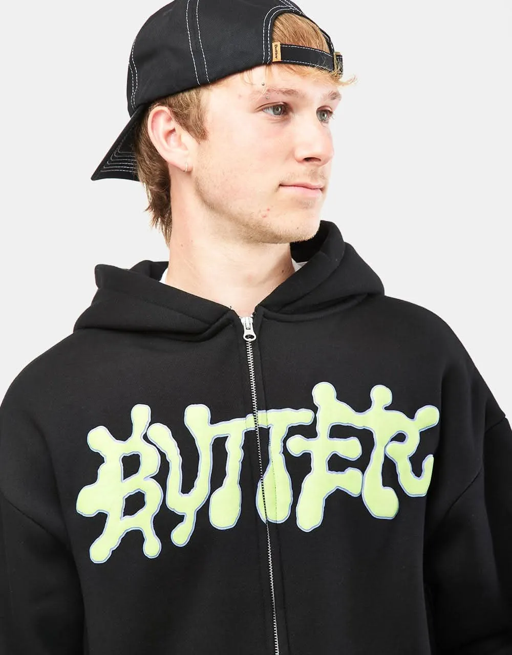 Butter Goods Ink Zip-Thru Hoodie - Black