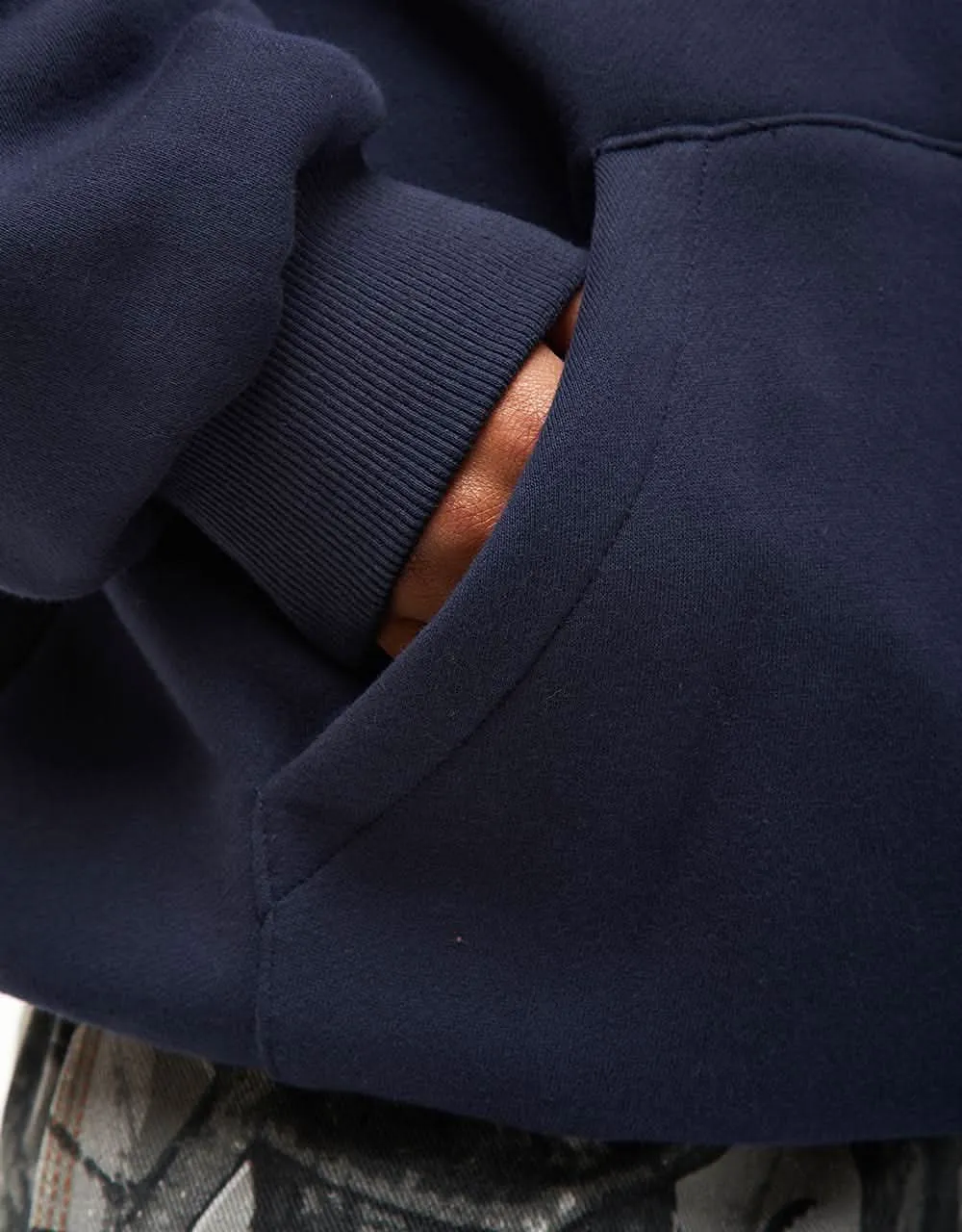 Butter Goods Scratch Applique Pullover Hoodie - Deep Navy