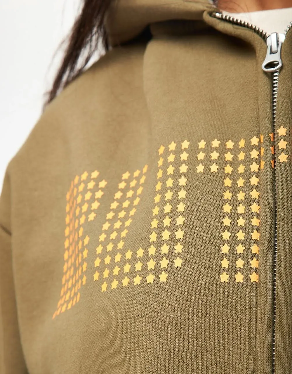 Butter Goods Stars Zip-Thru Hoodie - Army