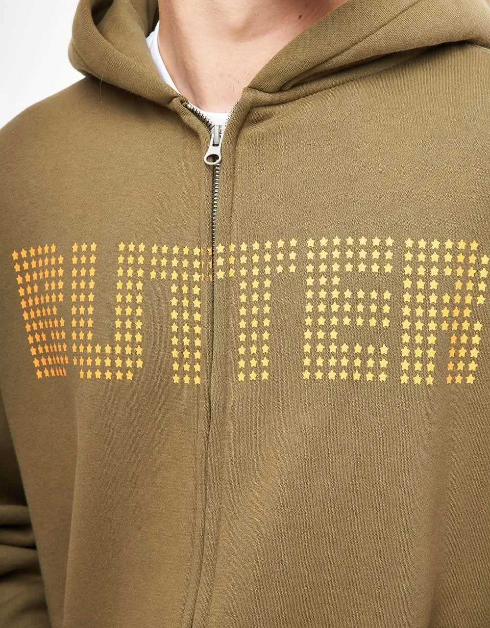 Butter Goods Stars Zip-Thru Hoodie - Army