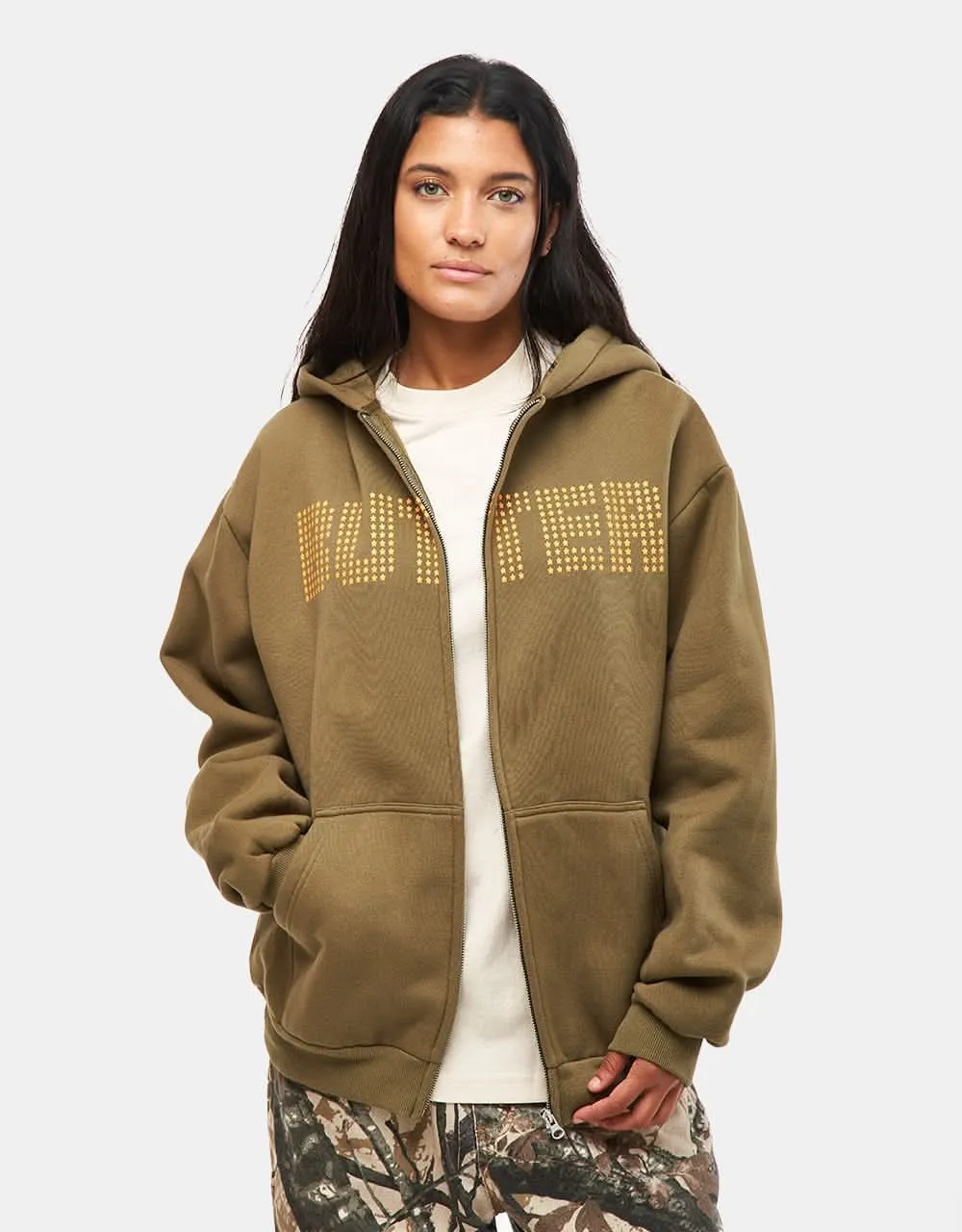 Butter Goods Stars Zip-Thru Hoodie - Army