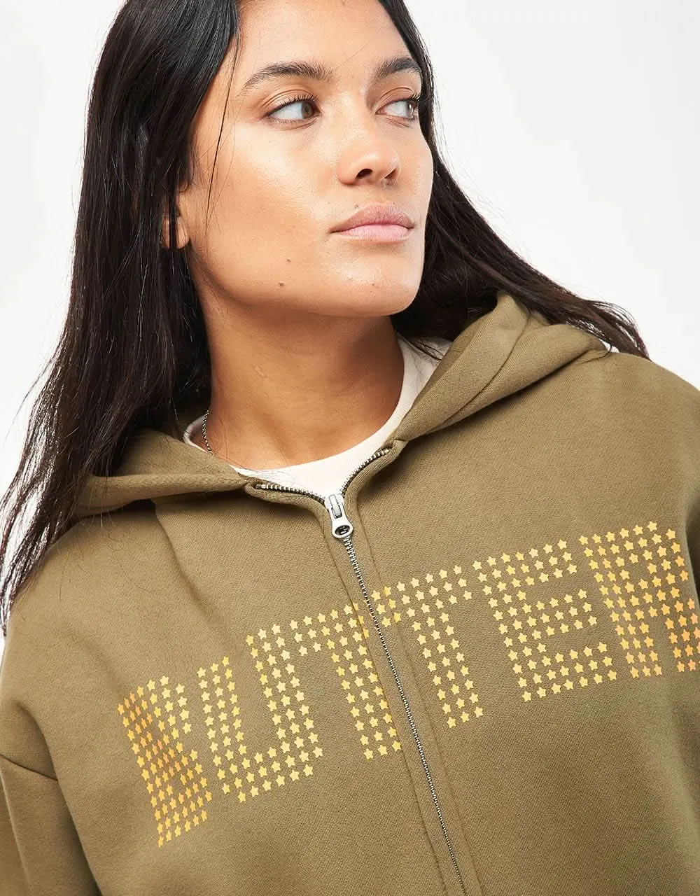 Butter Goods Stars Zip-Thru Hoodie - Army