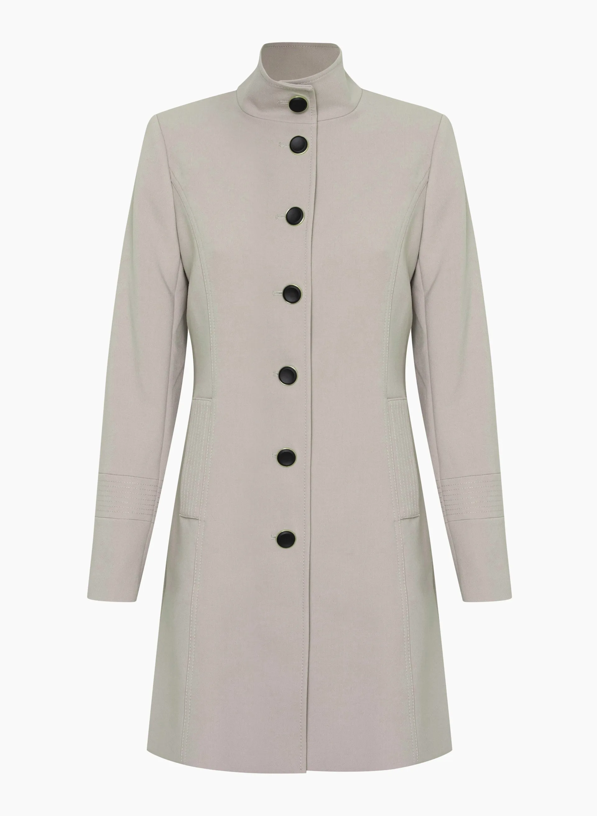 Button Front Trench Coat