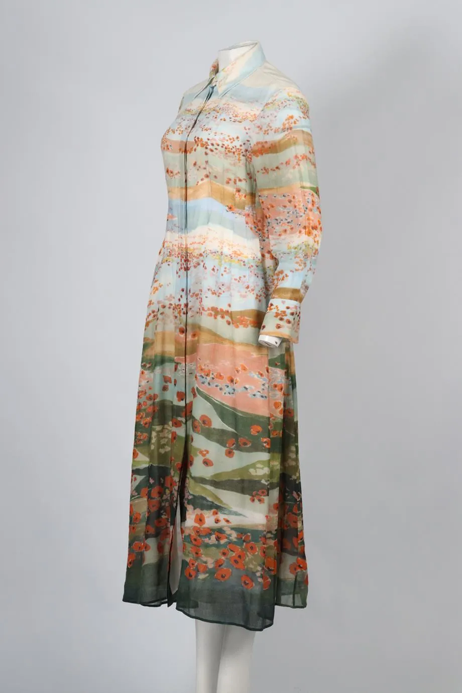 CHLO PRINTED WOOL MAXI DRESS FR 38 UK 10