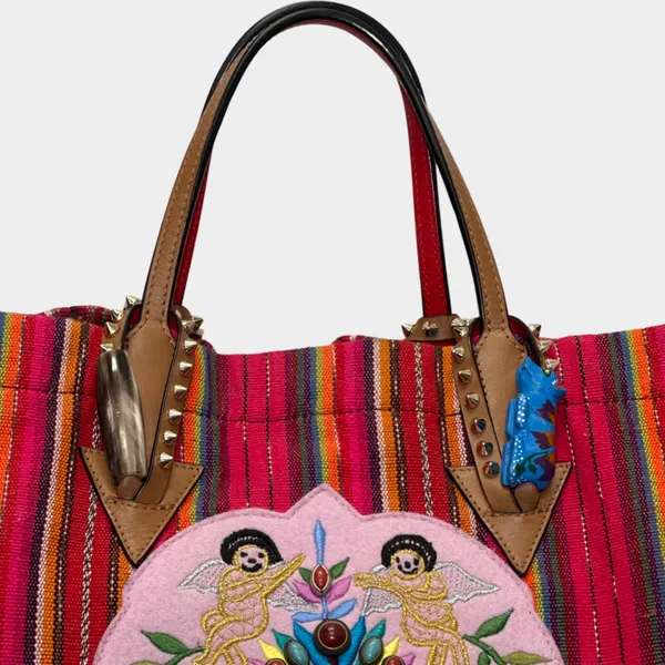 Christian Louboutin women's multicolour "Mexicaba" woven tote bag