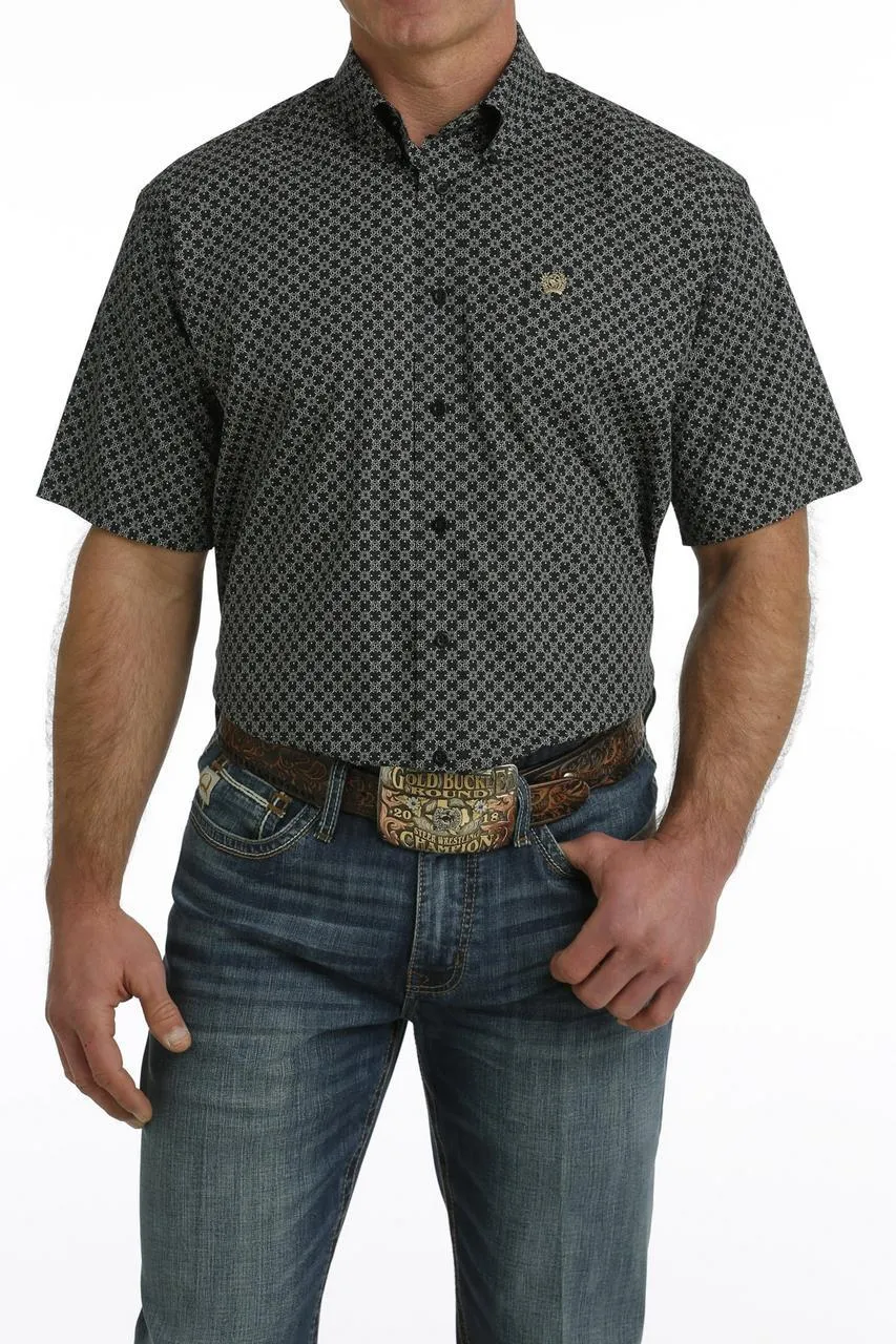 Cinch Arena Flex Black Geo Print Shirt