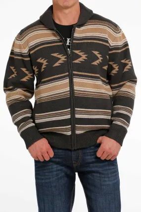 Cinch Men's Lead Don't Follow Striped Charcoal Zip Front Western Jacket