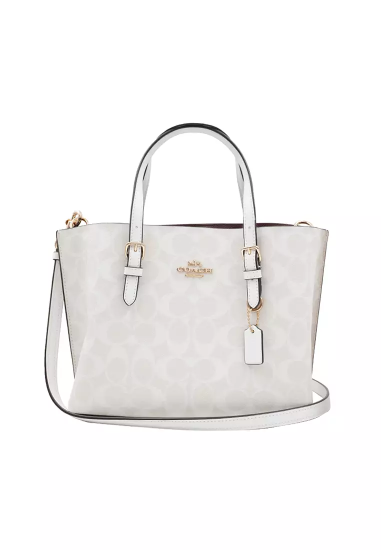 Coach COACH MOLLIE Women's White Classic Print Tote Bag