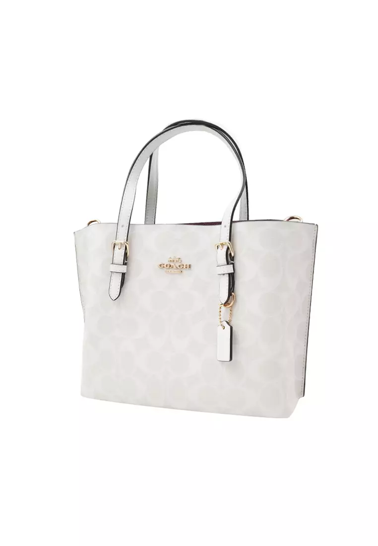 Coach COACH MOLLIE Women's White Classic Print Tote Bag