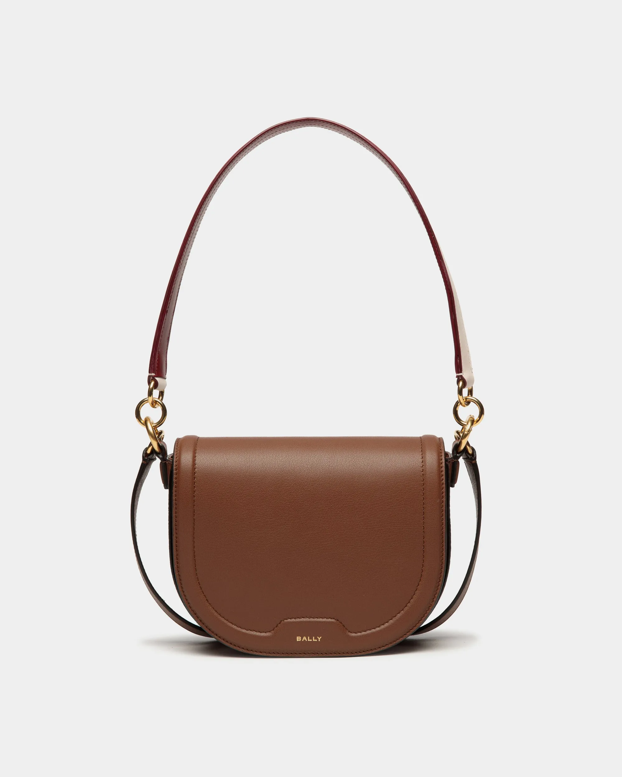 Code Crossbody Bag In Brown Leather