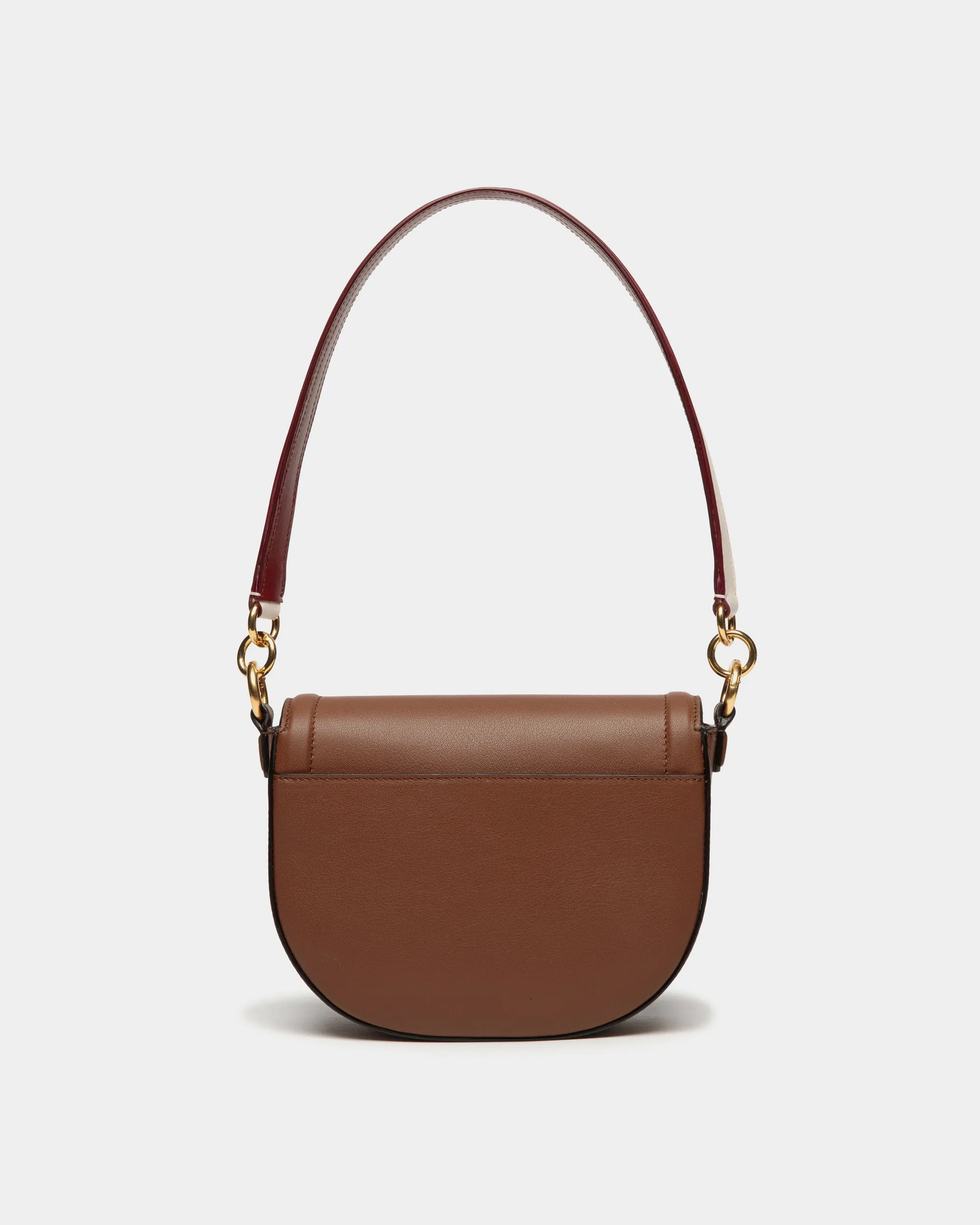 Code Crossbody Bag In Brown Leather