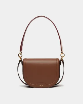 Code Crossbody Bag In Brown Leather