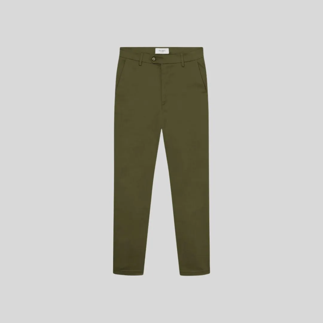 Como Cotton Suit Pants (Olive Night)