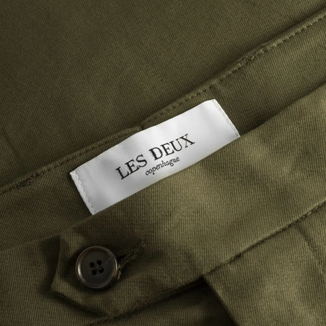 Como Cotton Suit Pants (Olive Night)