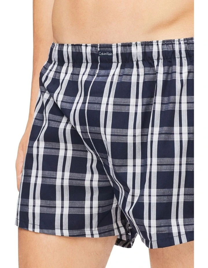 Cotton Classics Woven Boxer 3 Pack in Navy