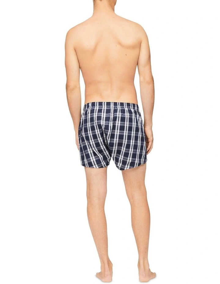 Cotton Classics Woven Boxer 3 Pack in Navy