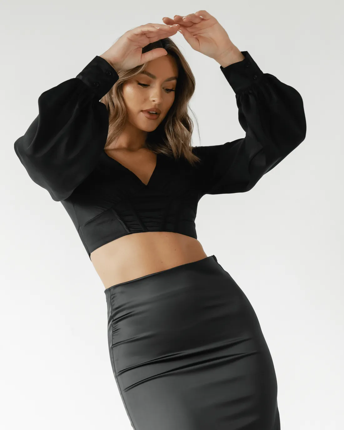 Devera Long Sleeve Top (Black)