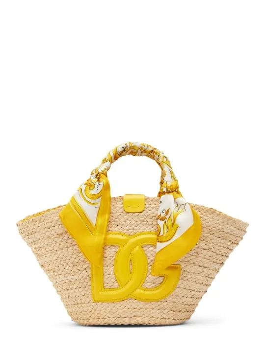 Dolce&Gabbana   Small Kendra straw tote bag 